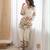 Off-white cotton poly printed kurta set