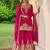Rani pink chinon readymade suit with embroidery work