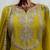 Yellow chinon readymade suit with embroidery work