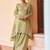 L green chinon readymade suit with embroidery work