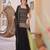 Black silk blend embroidered kurta set