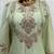 L green chinon readymade suit with embroidery work