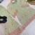 Light-green silk blend embroidered kurta set