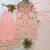 Peach georgette embroidered palazzo set