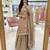 Champagne silk blend embroidered sharara set