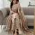 Champagne silk blend embroidered sharara set