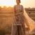 Champagne silk blend embroidered sharara set