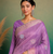 Purple Embroidery Floral Moti Beats Work And Gold Span (Organza) Fabric Saree With Unstitched Blouse 