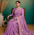 Purple Embroidery Floral Moti Beats Work And Gold Span (Organza) Fabric Saree With Unstitched Blouse 