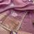 Purple Embroidery Floral Moti Beats Work And Gold Span (Organza) Fabric Saree With Unstitched Blouse 