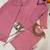 Pink silk blend embroidered palazzo set