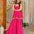 Rani-pink faux georgette printed palazzo set