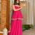 Rani-pink faux georgette printed palazzo set