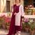 Light-baby-pink crepe embroidered kurta set