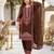 Brown chanderi embroidered farshi salwar set