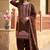 Brown chanderi embroidered farshi salwar set
