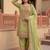 Olive chanderi embroidered farshi salwar set