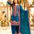 Teal chanderi embroidered farshi salwar set