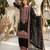 Black chanderi embroidered farshi salwar set
