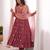 Onion-pink faux georgette embroidered anarkali set