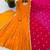 Orange faux georgette embroidered anarkali set