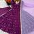 Purple faux georgette embroidered anarkali set