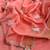 Peach Embroidery Floral Moti Beats Work And Gold Span (Organza) Fabric Saree With Unstitched Blouse 