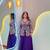 Purple georgette embroidered palazzo set