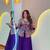 Purple georgette embroidered palazzo set