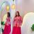 Rani-pink georgette embroidered palazzo set