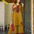 Olive cotton poly embroidered plazzo set