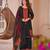 Black cotton poly embroidered plazzo set
