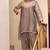 Grey silk blend embroidered palazzo set