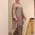 Grey silk blend embroidered palazzo set