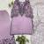 Lavender cotton poly embroidered palazzo set