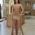 Brown crepe embroidered palazzo set