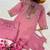 Onion-pink silk blend embroidered palazzo set