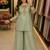 Light-green silk blend embroidered palazzo set