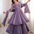 Purple silk blend woven anarkali set