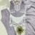 Lavender silk blend embroidered kurta set