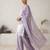 Lavender silk blend embroidered kurta set