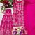 Rani-pink silk blend embroidered sharara set
