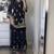 Black silk blend embroidered palazzo set