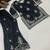 Black silk blend embroidered palazzo set