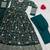 Dark-green georgette embroidered anarkali set