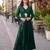 Dark-green faux georgette embroidered palazzo set