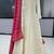 Off-white georgette embroidered flared gown set