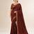 Wine bandhani print chiffon saree with unstitch blouse