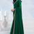 Green georgette designer border saree with unstitch blouse