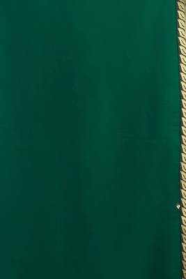 Green georgette designer border saree with unstitch blouse 5